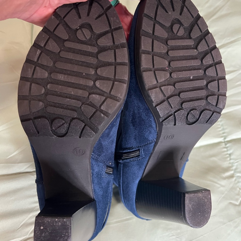 Elegant Blue Women's Ankle Boots - Picture 5 of 6